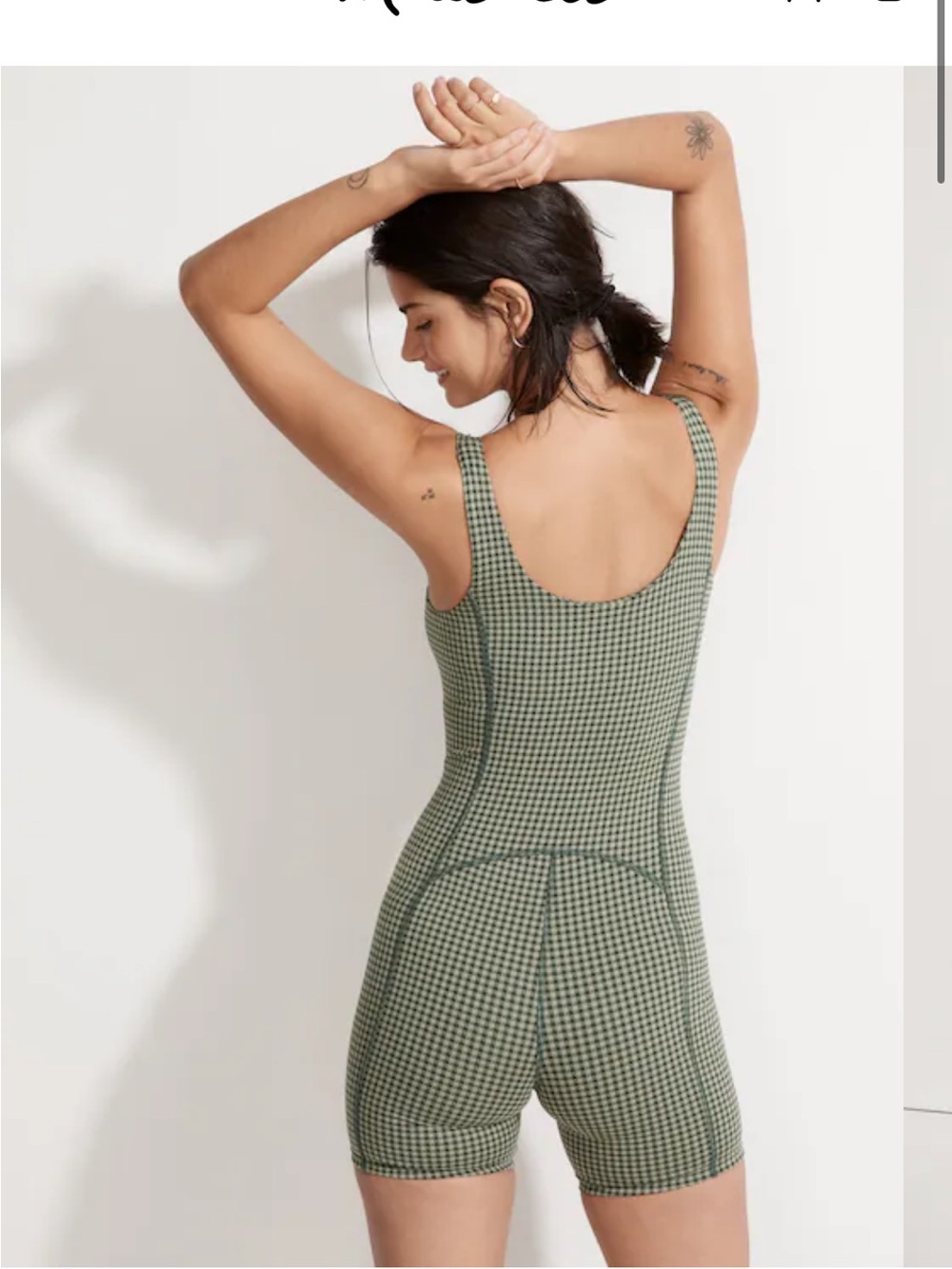 Madewell Biker Unitard in Checks MWL - Picture 9 of 9